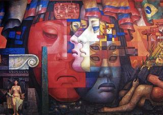 Mural presencia en Am�rica, detalle